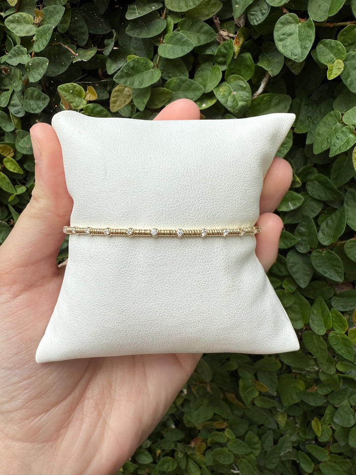 Diamond Station Flex Bracelet .27ct Dia B5938