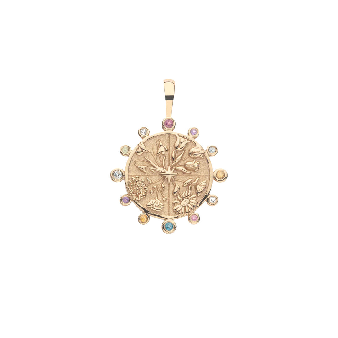 HOPE Petite Embellished Coin Necklace