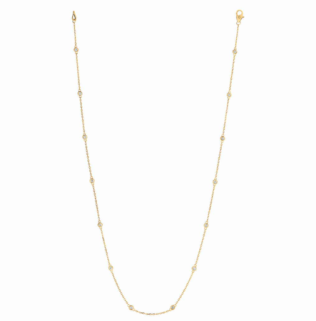14k Diamonds by the Yard Necklace | 1-3CT