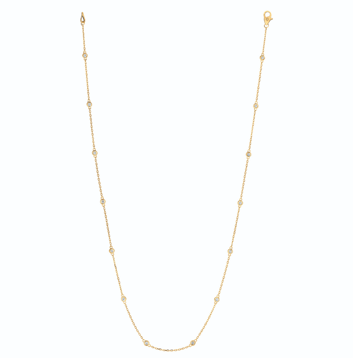 14k Diamonds by the Yard Necklace | 1-3CT