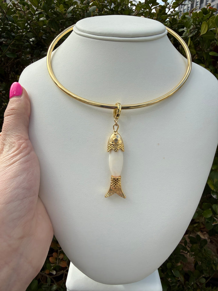 KB White Fish with Attachable Clasp