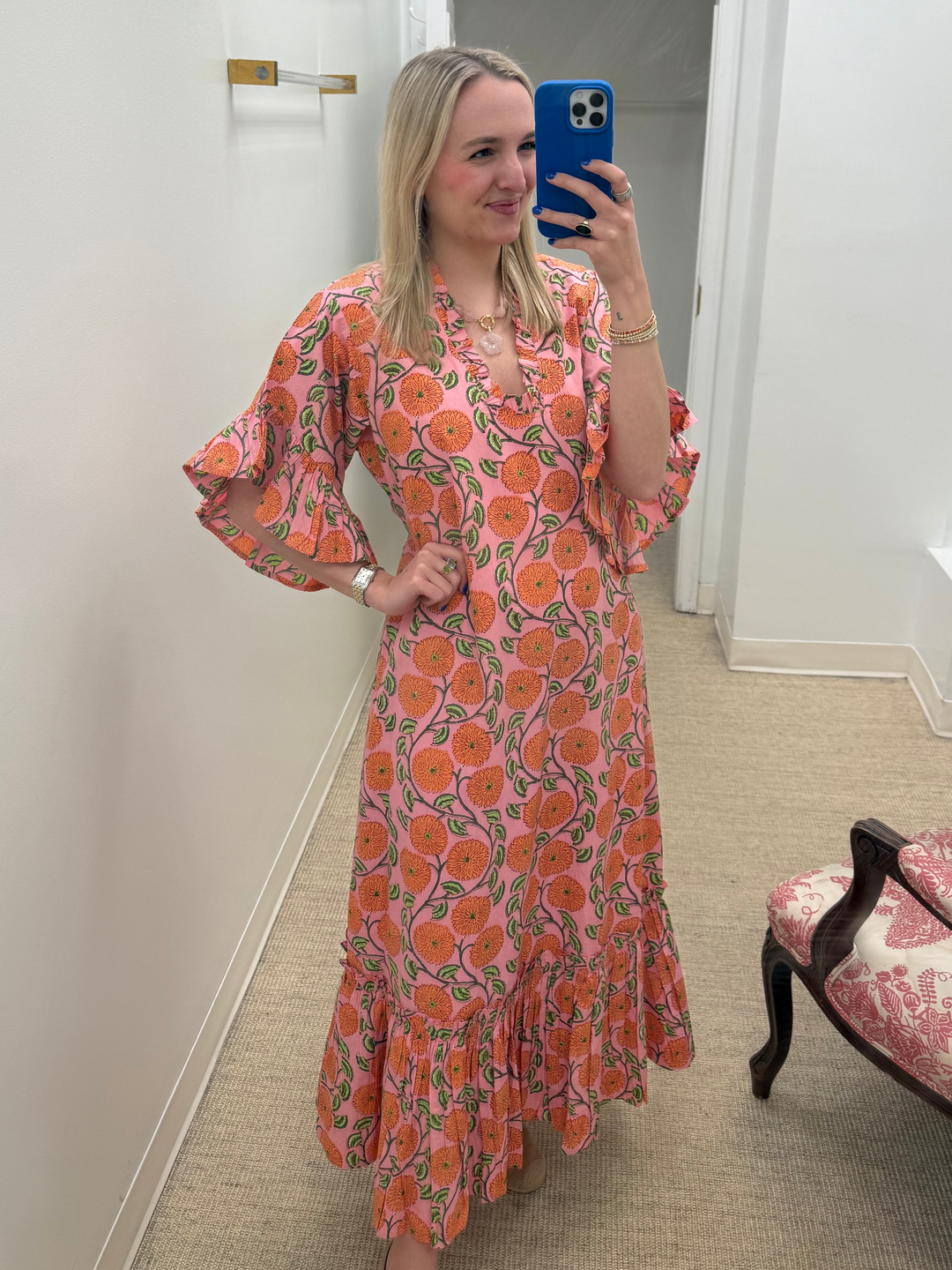 Soleil Dress | Orange Floral