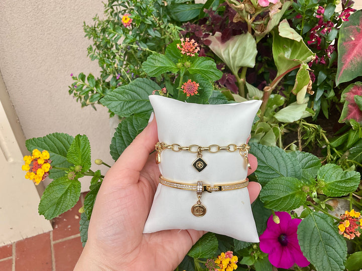 Tiny CC Charm Bracelet