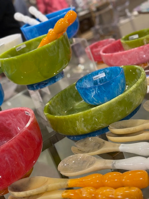 Large Oval Bowl with Base | +Colors