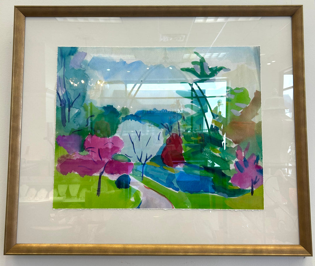 Garden Landscape Gold Frame 25x21