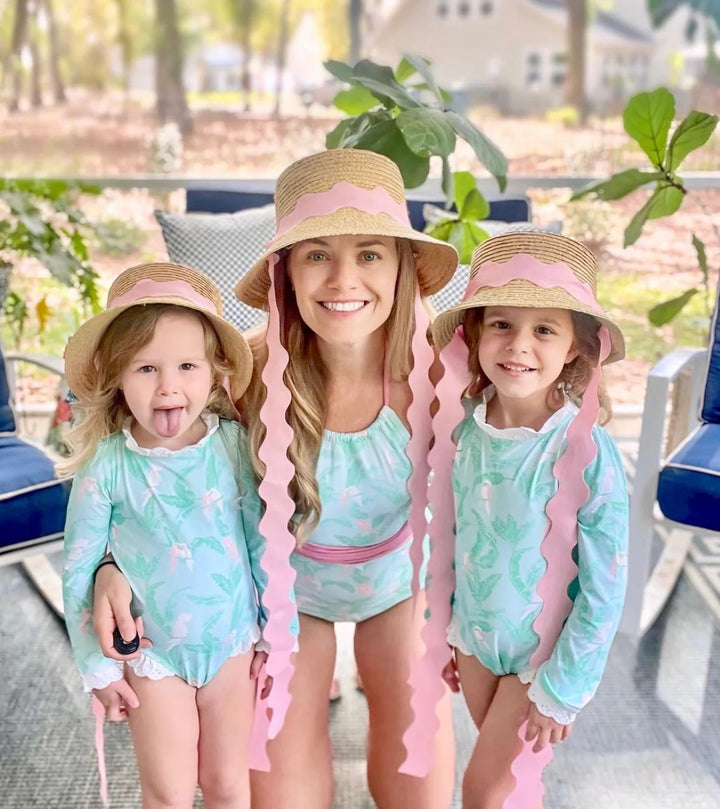 Mom & Me Sun Hat with Interchangeable Ribbons (Sold Separately)