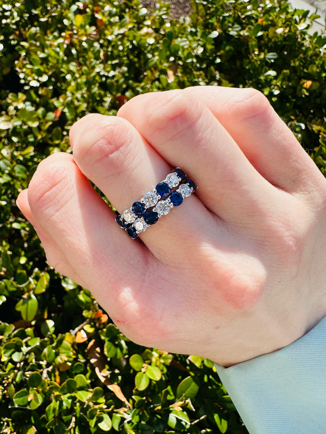 .43tdw 1.16cwt Sapphire/Diamond Ring