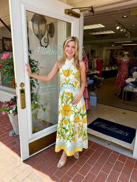 Copacabana Halter Midi Dress | Lemon Verbena