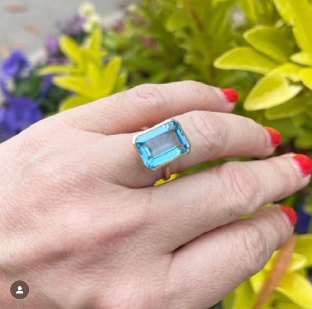 Emerald Cut 14kt Ring | Assorted Stones