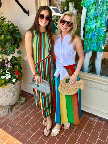 Spiral Knit Dress | Vibrant Stripe