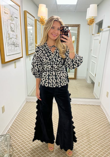 Fringed Trouser | Black