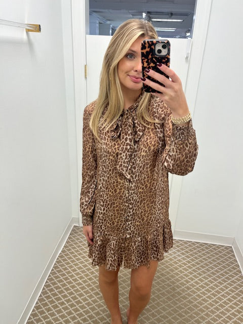 Britt Bow Dress | Leopard