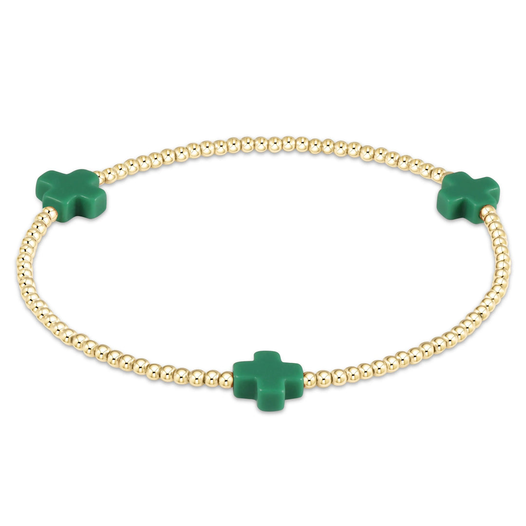 Signature Cross Gold 2mm Bracelet | +Colors