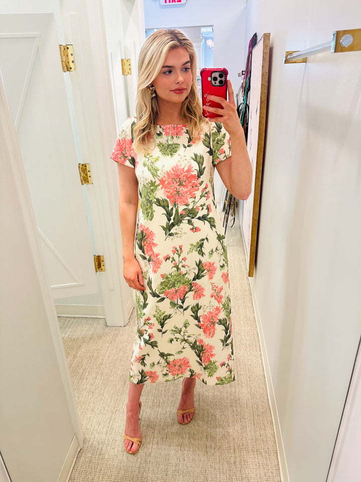 Adria Reversible Midi Dress | Green Garden