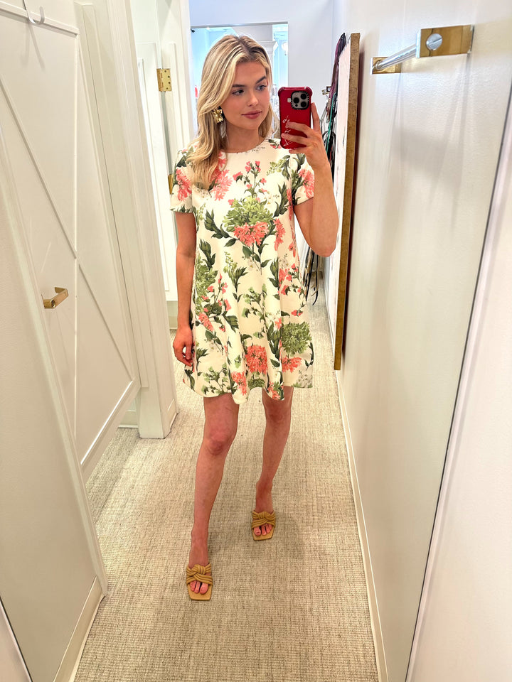 Cecily Reversible Mini Dress | Green Garden