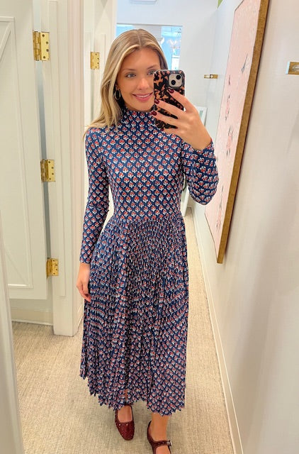 Sabine Dress | Autumn Fleur Navy