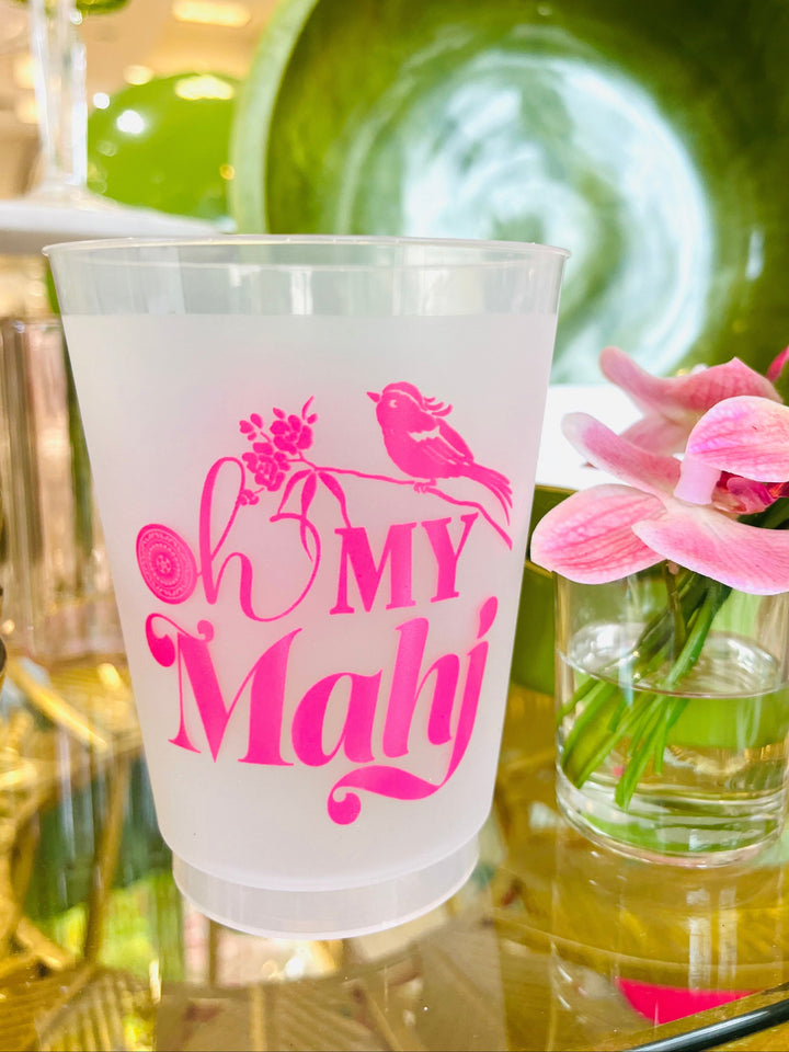 Shatterproof Cups | Oh My Mahj Pink + Blue