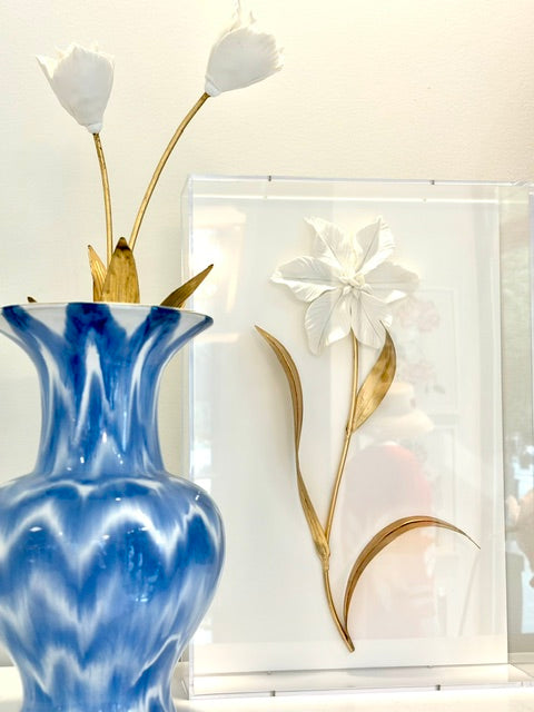 Porcelain Tulip on Acrylic Base