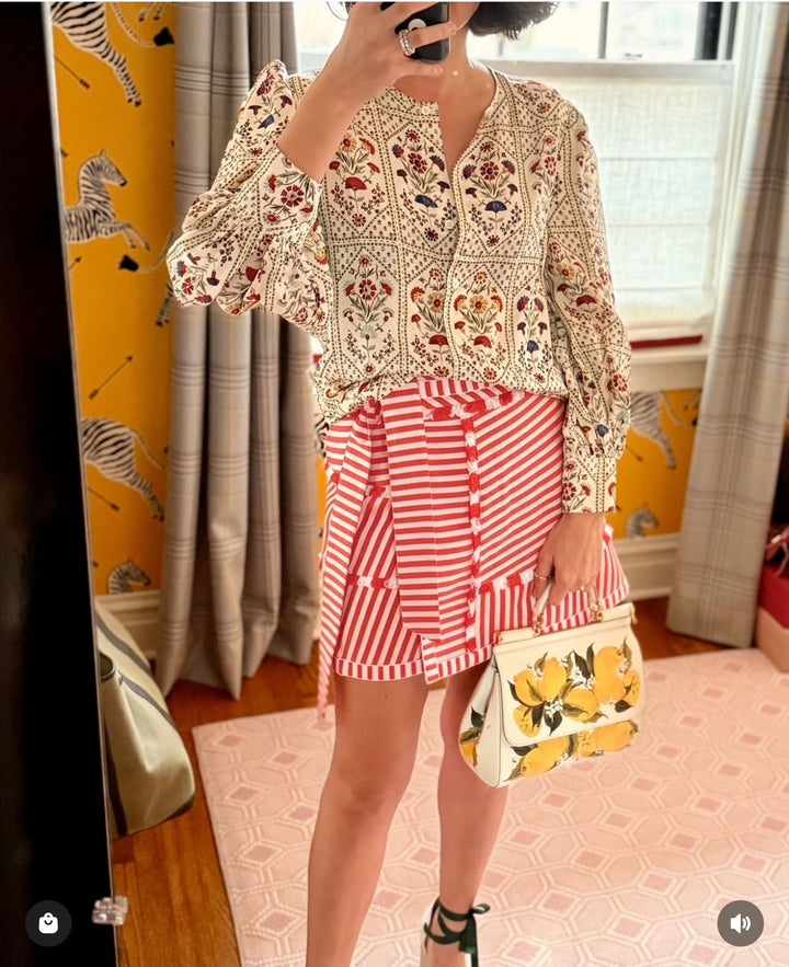 Bay Skirt | Poppy Stripe