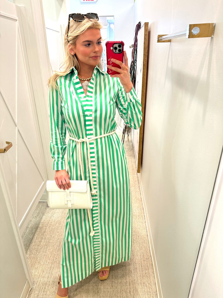 Monteith Caftan | Green Stripe