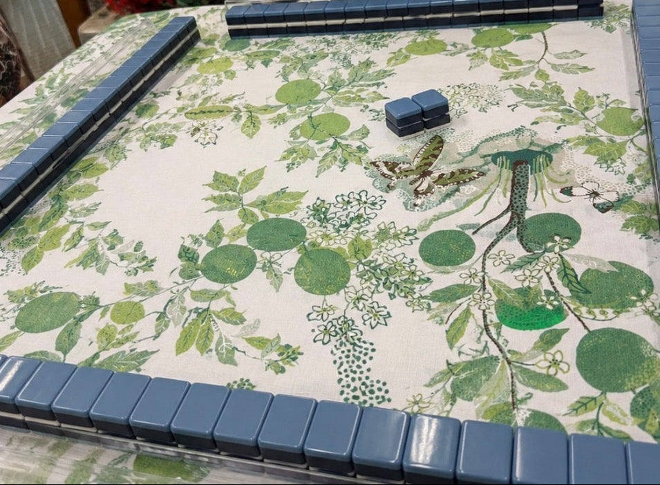 Matouk x Schumacher Mahjong Card Tablecloth 58x58