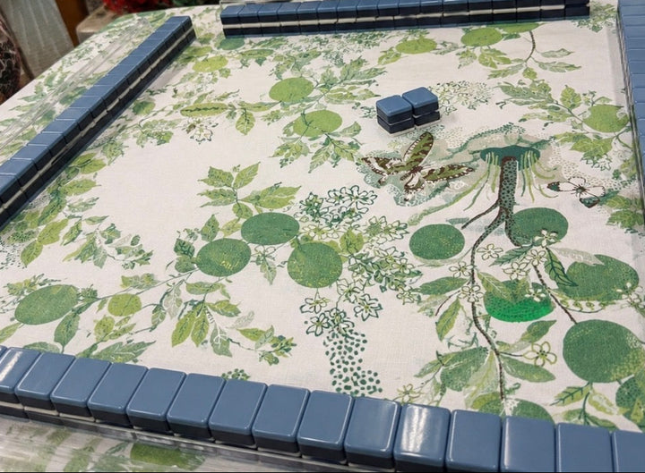 Matouk x Schumacher Mahjong Card Tablecloth 58x58