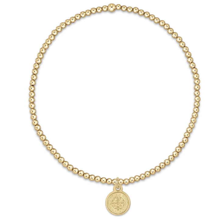 Classic Gold Bead Bracelet - Blessing Disc | +Sizes