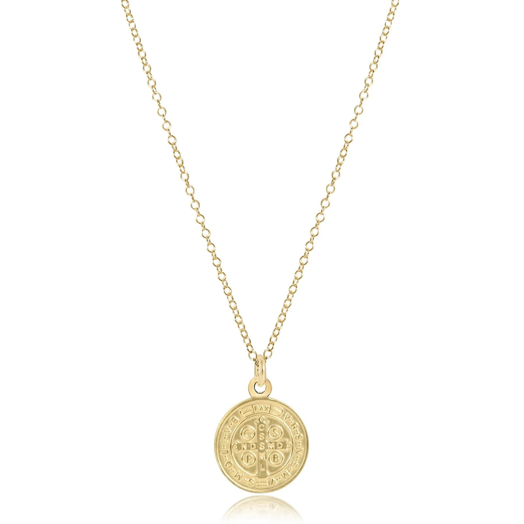 16" Necklace Gold | Blessing Gold Disc