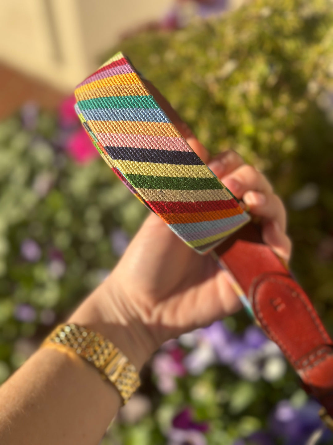 Smathers & Branson Needlepoint Rainbow Belt Charlotte's Inc Smathers & Branson Needlepoint Rainbow Belt Charlotte's Inc