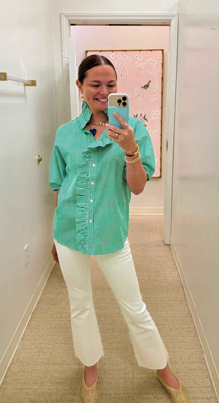 Sissy Stripe Top | Green