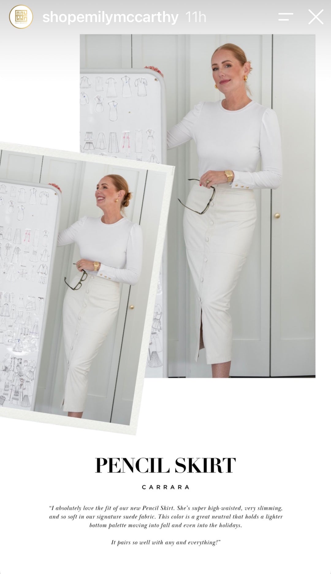 Pencil Skirt | Carrara