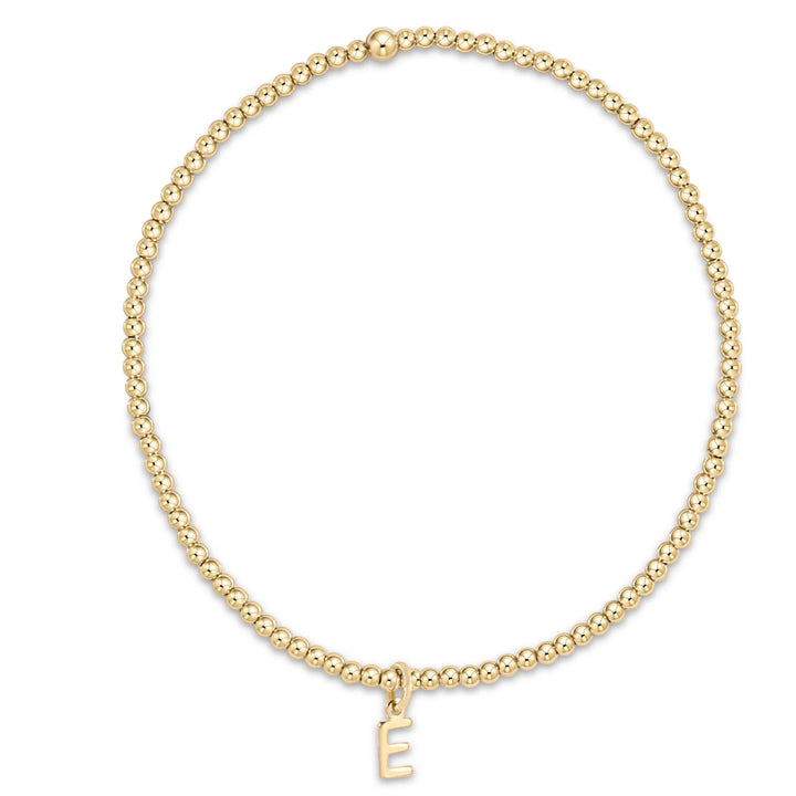 Single Initial Classic Gold 2mm | Respect Gold Charm