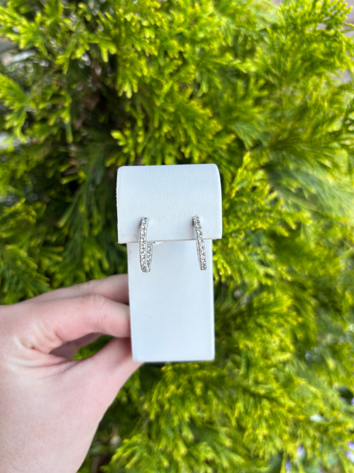 Inside Out Diamond Hoop Earring 1ct