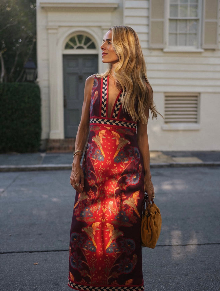 Caroline Dress | Birds of a Feather Maroon
