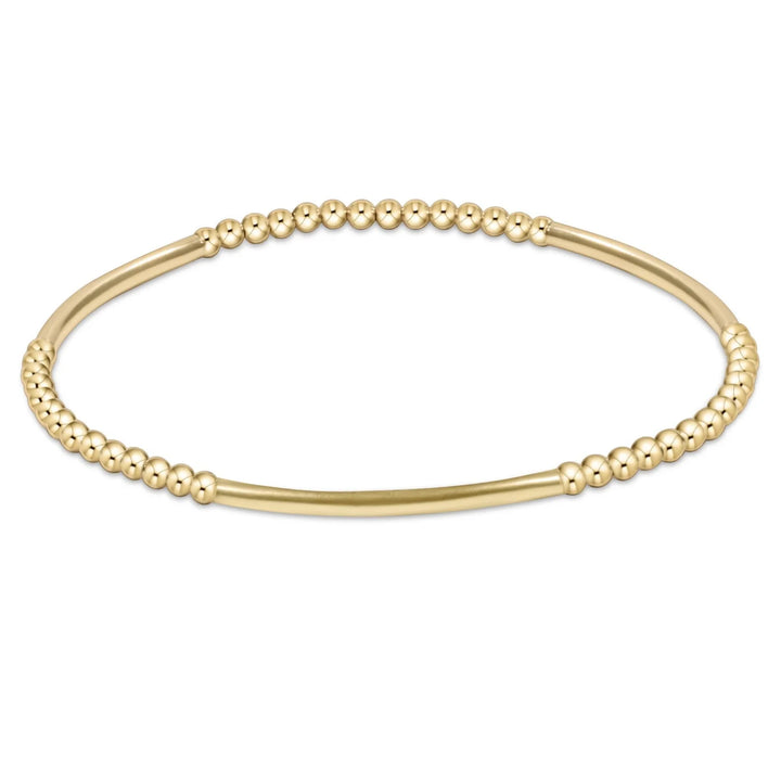 Bliss Bar Gold Pattern Bead Bracelet | + Sizes