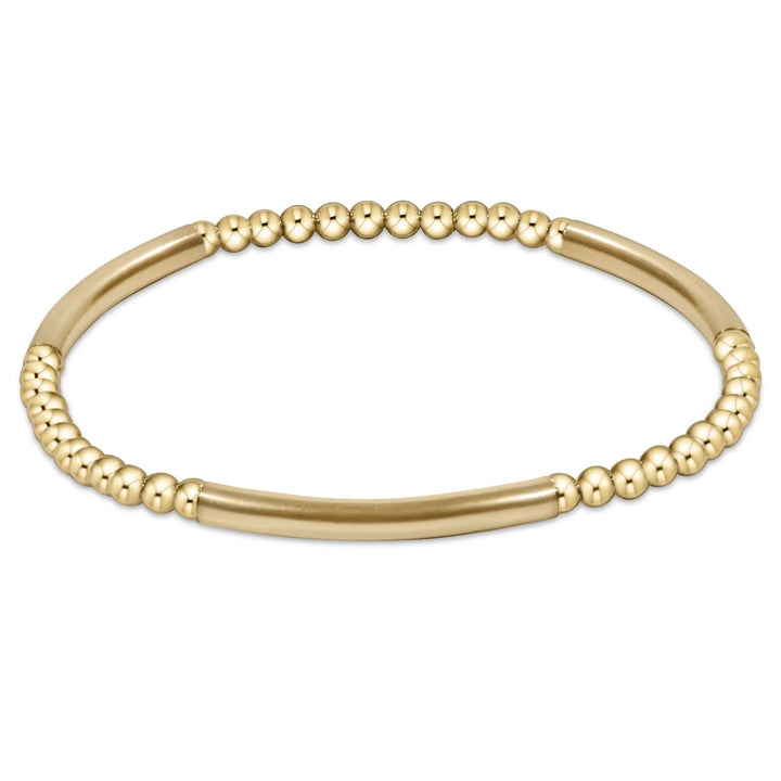 Bliss Bar Gold Pattern Bead Bracelet | + Sizes