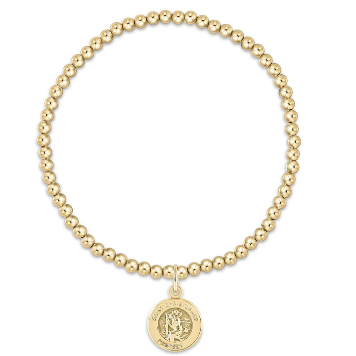 Classic Bead Bracelet - Protection Gold Disc | +Sizes