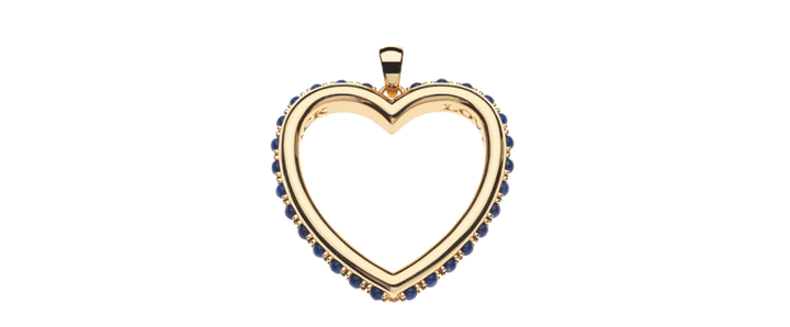 LOVE You to the Moon and Back Heart on 16-18" Classic Rolo Chain