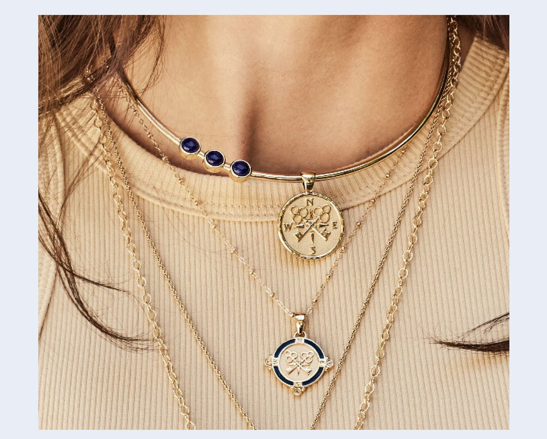 Embellished Neck Cuff | Lapis