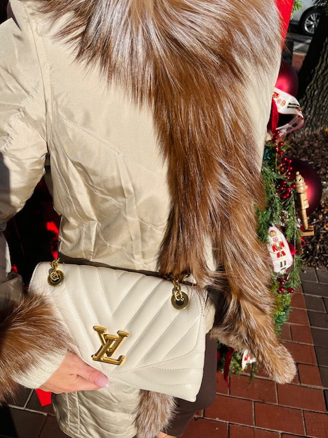 Genuine Fox Fur Reversible Coat | Golden