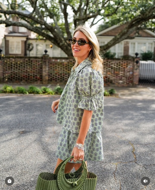 Willa Shorts | Navy Bird Block