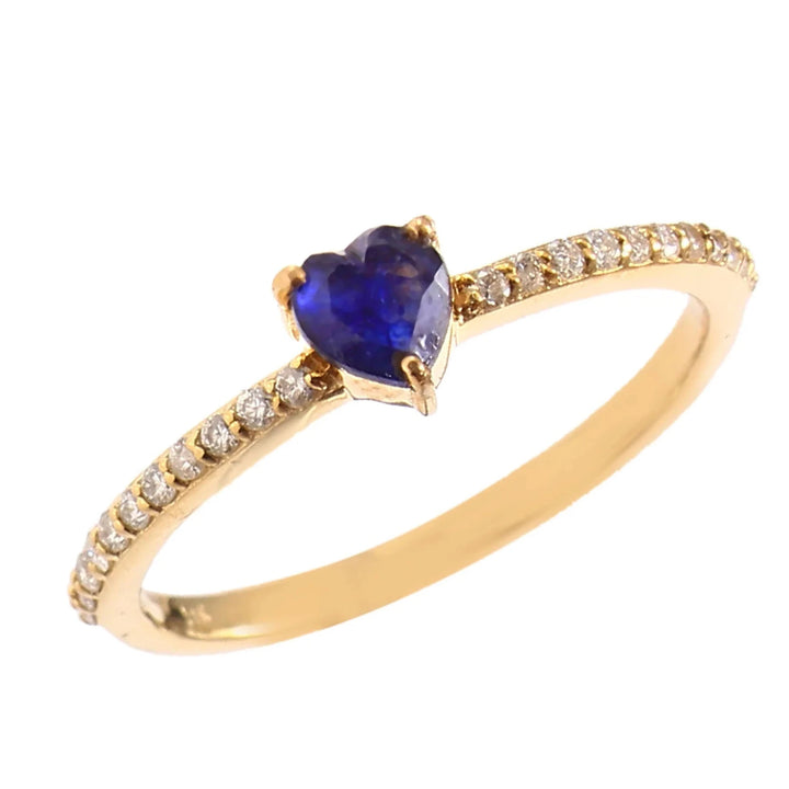 14kt Petite Diamond Heart Ring