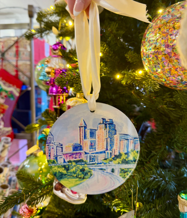 Raleigh Skyline Acrylic Ornament