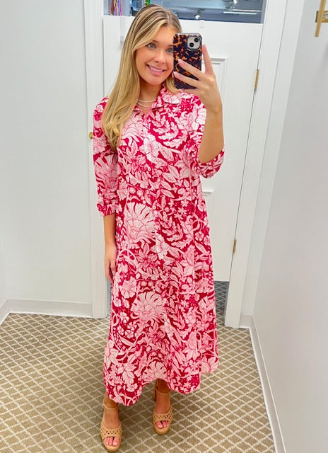 Farrah Long Kurta | Laika Magenta