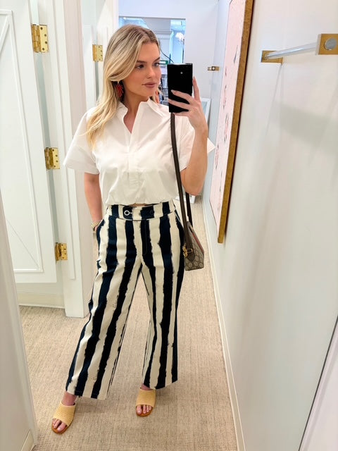 Juno Pant | Lighthouse Stripe Navy