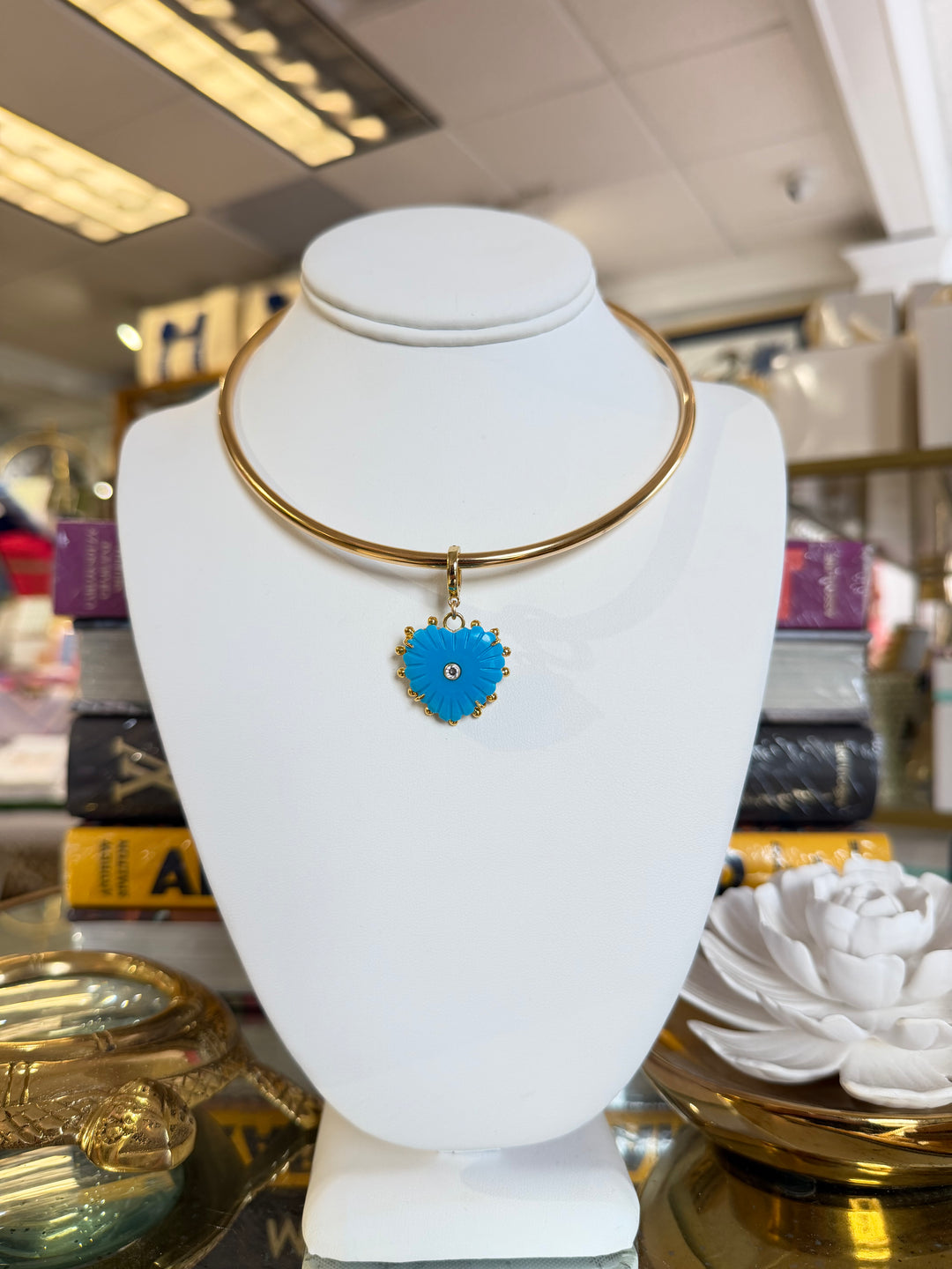 KB Turquoise Heart with Attachable Clasp - Charlotte's Inc