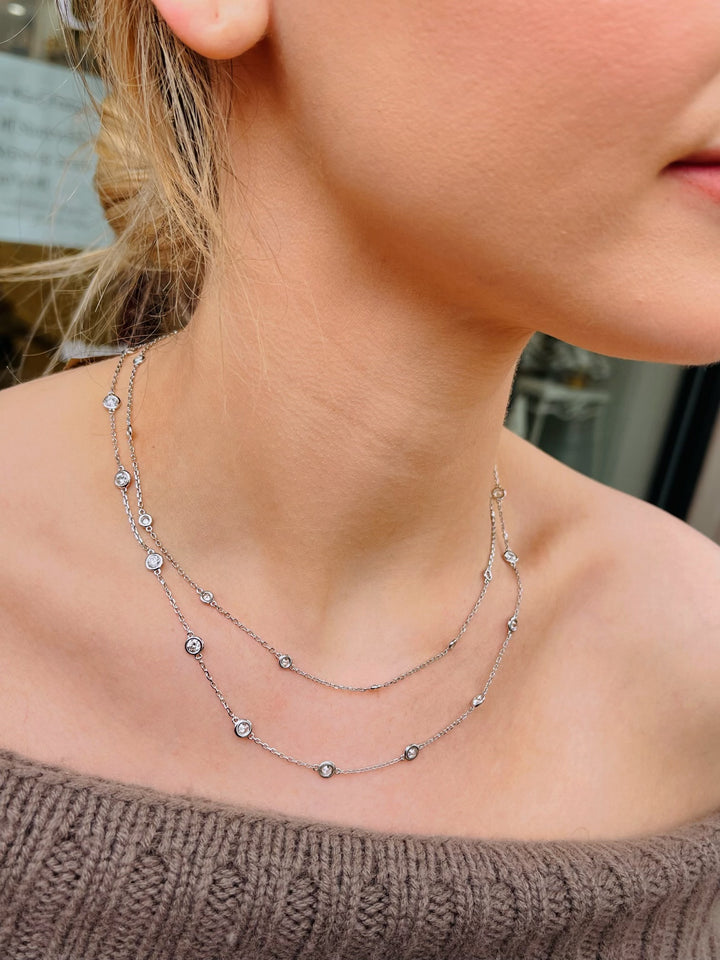 14k Diamonds by the Yard Necklace | 1-3CT