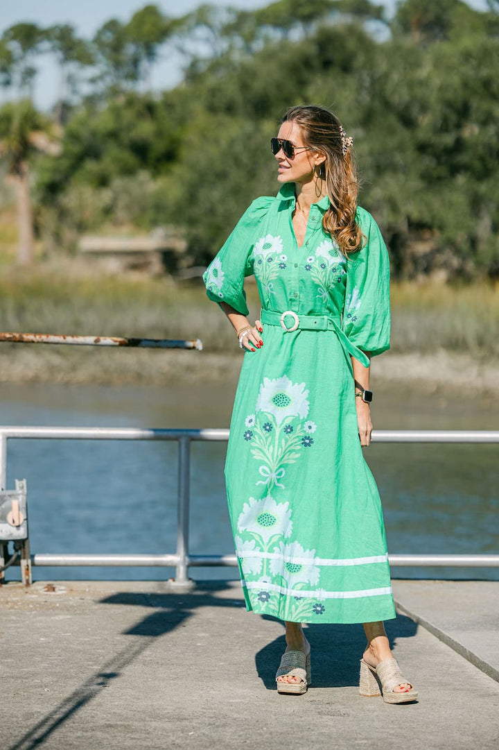 Lyla Dress | Blue Henrietta - Charlotte's Inc