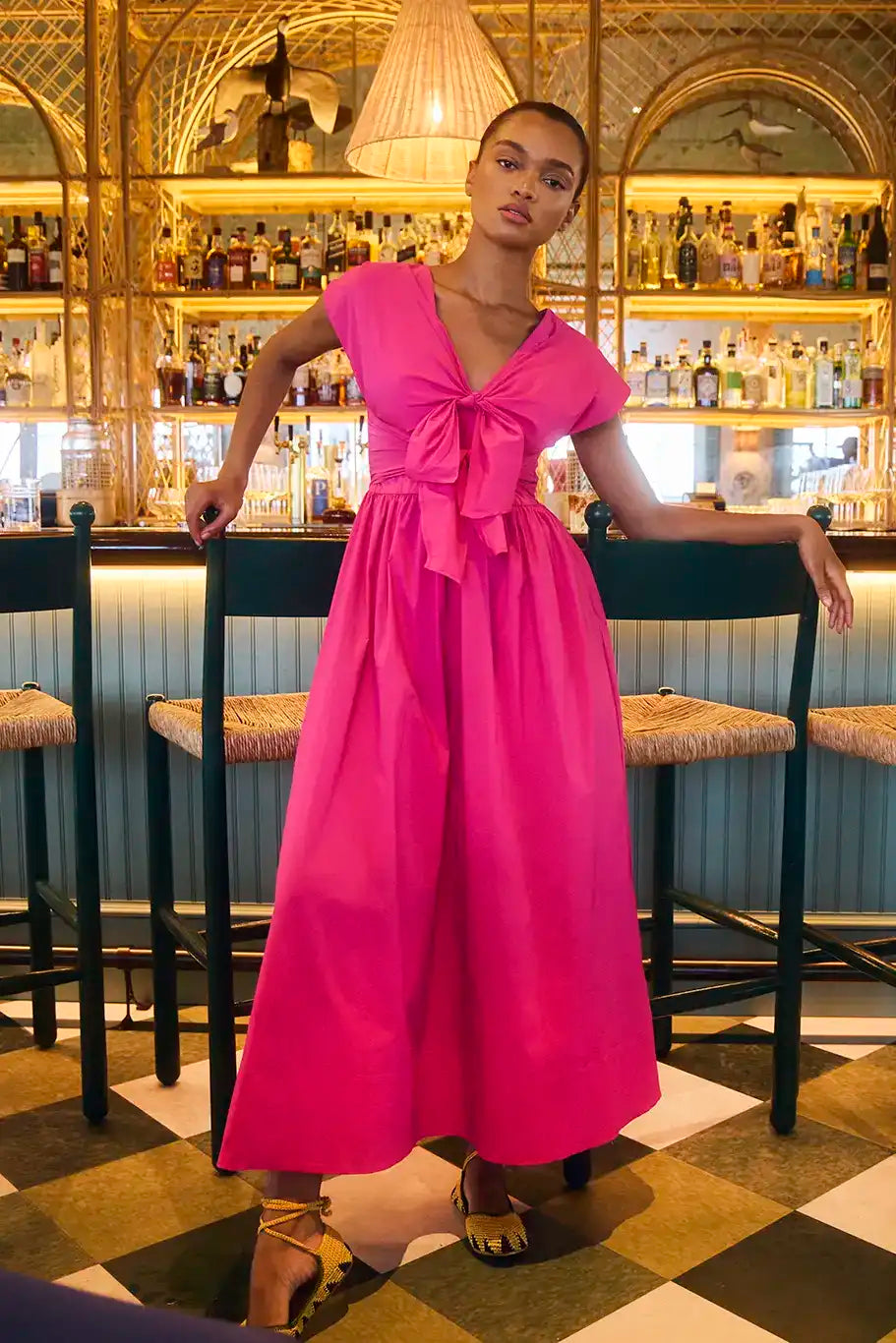 Calista Dress | Fuchsia - Charlotte's Inc