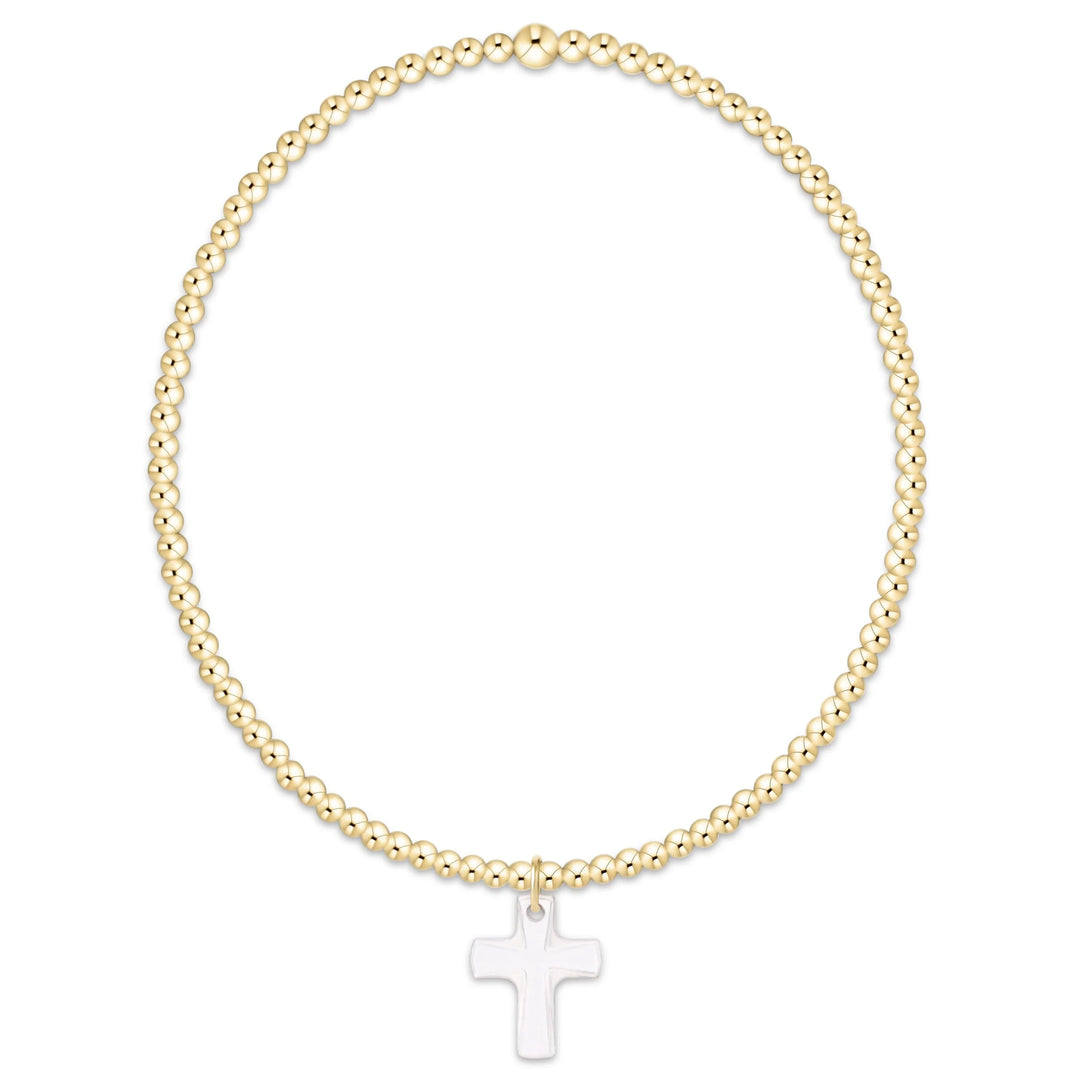 Classic Gold 2mm Bracelet | Blessed Crystal Charm